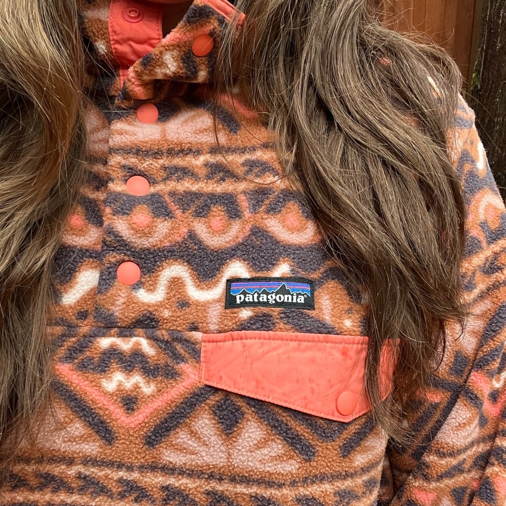 R a r e Patagonia Synchilla in Mangrove Henna Brown - Picture 1 of 10